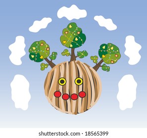 happy kirmes trees