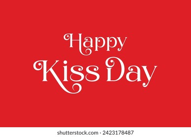 Happy Kiss Day Calligraphy font Kiss day kiss day creative font kiss day wishes