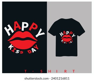 Happy kiss Day, Luxury T-shirt Design, Creative, Professional T-shirt design