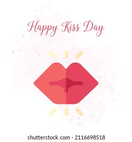 Happy kiss day. poster, banner, greeting card, vector illustration design.