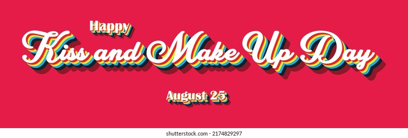 Happy Kiss and Make Up Day, holidays month of august , Empty space for text, Copy space right