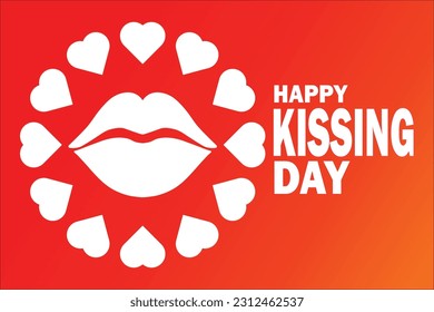 Happy Kissing Day. Vector illustration Suitable for greeting card, poster and banner