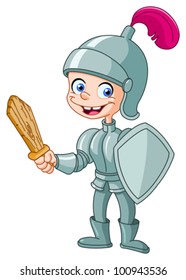 Happy knight kid