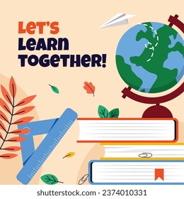 Fröhliche Feier des Wissenstags. Internationaler Wissenstag. 1. September. Hintergrund des Wissenstag. Bildung. Cartoon Vektorgrafik für Poster, Banner, Gruß, Karte, Vorlage. September.