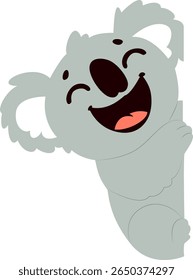 Happy Koala Cartoon Animal hand drawn