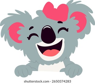 Happy Koala Cartoon Character hand drawn