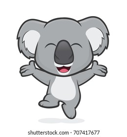Happy Koala Jumping