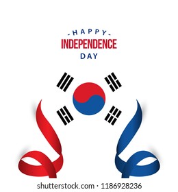 Happy Korea Republic Independence Day Vector Template Design Illustration