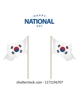 Happy Korea Republic National Day Vector Template Design Illustration