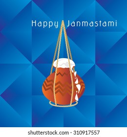 happy krishna janmashtami concept vector illustration