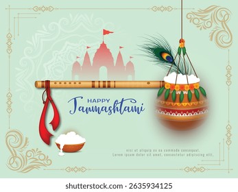 Happy Krishna Janmashtami Vector Images