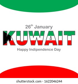 Happy Kuwait Independence Day Celebration Vector Template Design Illustration