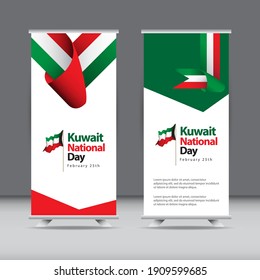 Happy Kuwait National Day Celebration Vector Template Design Illustration