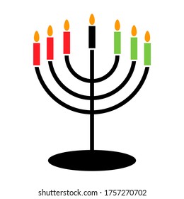 Happy kwanzaa, american design isolated on white background. Greeting card, vector illustration