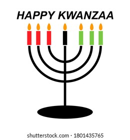 Happy kwanzaa , american design isolated on white background. Greeting card, vector illustration