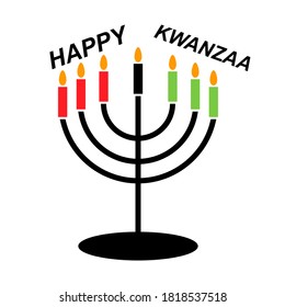 Happy kwanzaa , american design isolated on white background. Greeting card, vector illustration