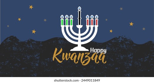 Happy Kwanzaa background, banner, card vector illustration