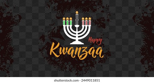 Happy Kwanzaa background, banner, card vector illustration