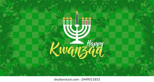 Happy Kwanzaa background, banner, card vector illustration