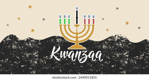 Happy Kwanzaa background, banner, card vector illustration