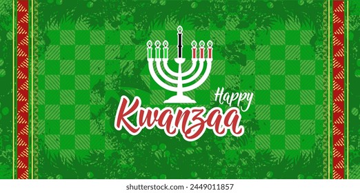 Happy Kwanzaa background, banner, card vector illustration