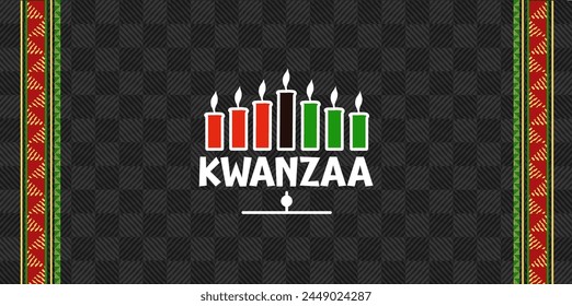 Happy Kwanzaa background, banner, card vector illustration	