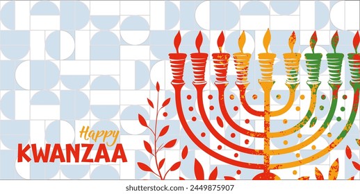 Happy Kwanzaa background, banner, card vector illustration	