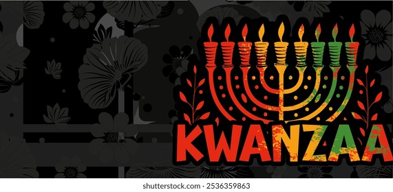 Happy Kwanzaa background, banner, card vector illustration