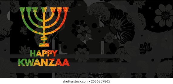 Happy Kwanzaa background, banner, card vector illustration