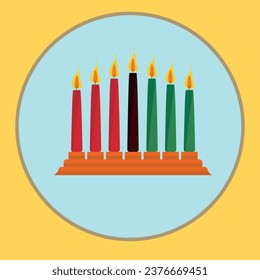 Happy Kwanzaa background with blend of candles