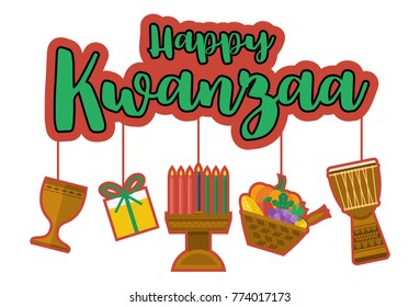 Happy Kwanzaa Banner, Vector