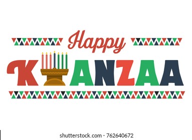 Happy Kwanzaa Banner,Vector