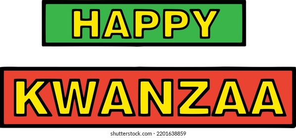 Happy Kwanzaa Cartoon Colored Clipart Illustration Stock Vector ...