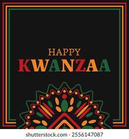 Happy Kwanzaa Celebration. Is an annual celebration of African American cultures festival. Vector illustration