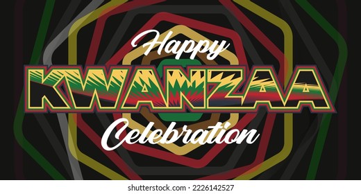 Happy Kwanzaa Celebration. Is an annual celebration of African-American culture which is held from December 26 to January 1. African American cultures festival. Vector illustration EPS 10.