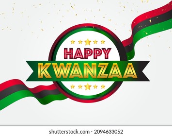 Happy Kwanzaa Celebration vector. Traditional african american ethnic holiday design concept with ornament and candles. from December 26 to January 1. Black history.