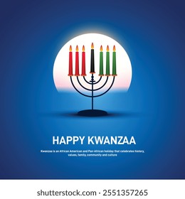 Feliz kwanzaa. Feliz Anuncio creativo kwanzaa, póster, publicación en redes sociales, postal, telón de fondo, Anuncio de Web, fondo, Plantilla, diseño de festón, etc.