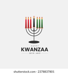 Feliz Kwanzaa. Concepto creativo del día de Kwanzaa. 