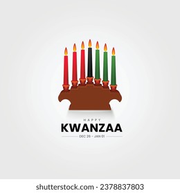 Frohes Kwanzaa. Kwanzaa Tag kreatives Konzept. 