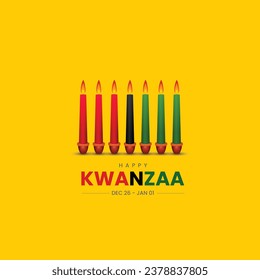 Frohes Kwanzaa. Kwanzaa Tag kreatives Konzept. 