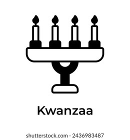 Happy kwanzaa, kwanzaa day creative icon, ready to use and download