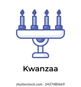 Happy kwanzaa, kwanzaa day creative icon, ready to use and download