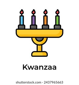 Happy kwanzaa, kwanzaa day creative icon, ready to use and download