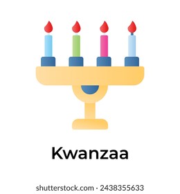 Happy kwanzaa, kwanzaa day creative icon, ready to use and download