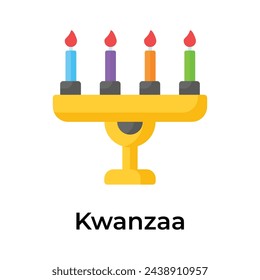 Happy kwanzaa, kwanzaa day creative icon, ready to use and download