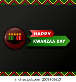 Happy Kwanzaa Day. December 26. Vector Illustration for poster, banner, greeting card.