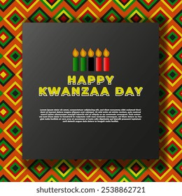 Happy Kwanzaa Day. Vector Illustration for Poster, Social Media post, etc.