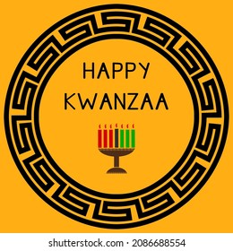 Happy Kwanzaa - Happy Kwanzaa decorative greeting card. Celebration of African heritage, unity, and culture