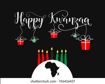 Happy Kwanzaa decorative greeting card