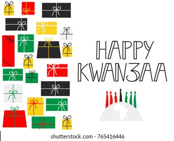 Happy Kwanzaa decorative greeting card